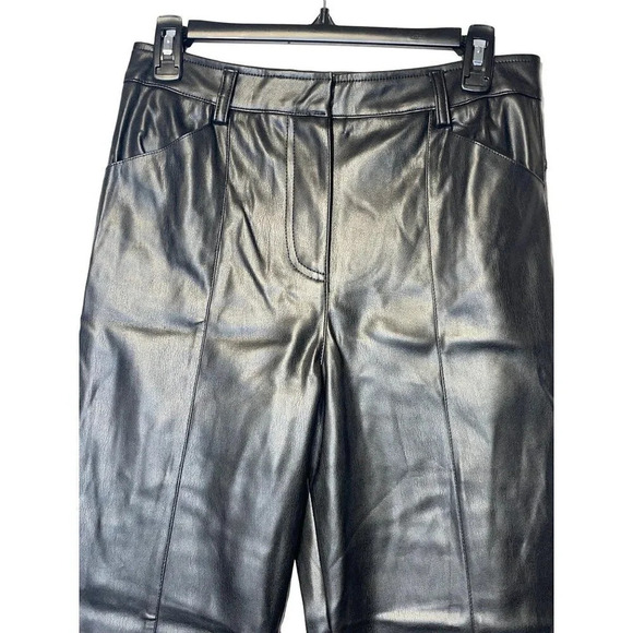 LBLC The Label Jen Vegan Leather Trouser in Black Medium New Pants - Picture 6 of 16